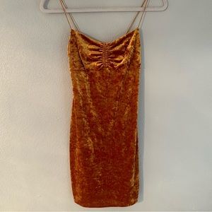 Urban Outfitters Burnt Orange Velvet Dress